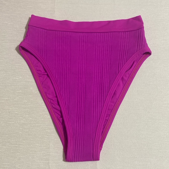 L*SPACE Women's FRENCH BOTTOM BITSY Cut Ribbed Bikini Bottom Size L - Picture 3 of 6